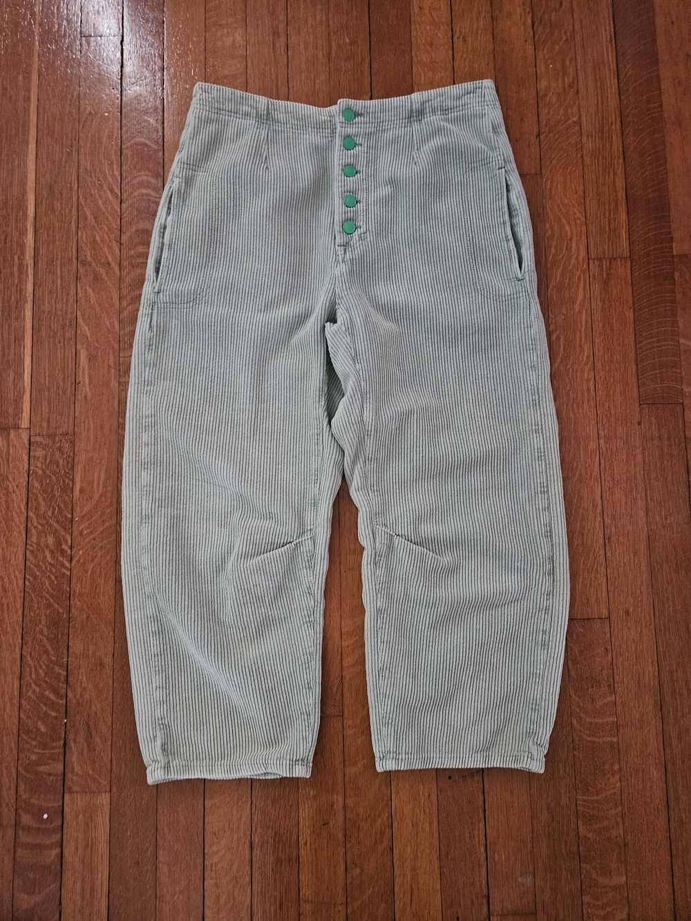 We The Free By Free People, Osaka Corduroy  in Sage Green w/ Green Buttons